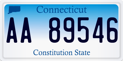 CT license plate AA89546