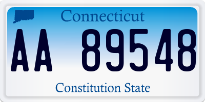 CT license plate AA89548
