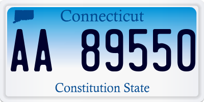 CT license plate AA89550