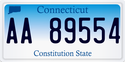 CT license plate AA89554