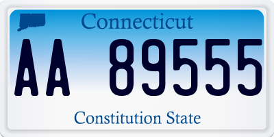 CT license plate AA89555