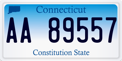 CT license plate AA89557