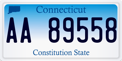 CT license plate AA89558