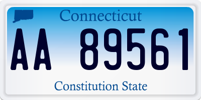 CT license plate AA89561