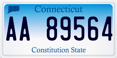 CT license plate AA89564