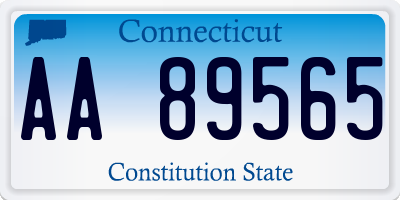 CT license plate AA89565