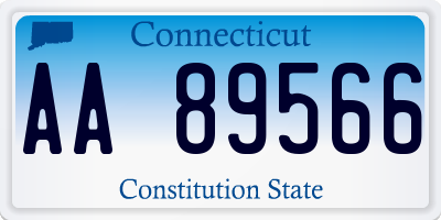 CT license plate AA89566