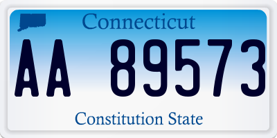 CT license plate AA89573