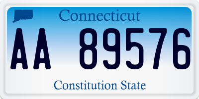 CT license plate AA89576