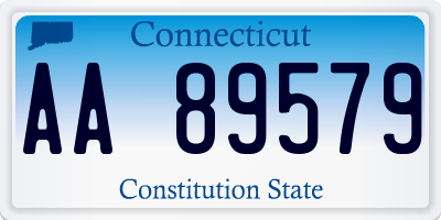 CT license plate AA89579