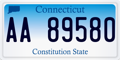 CT license plate AA89580