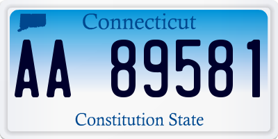 CT license plate AA89581