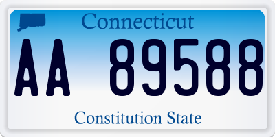 CT license plate AA89588