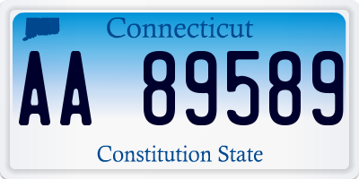 CT license plate AA89589