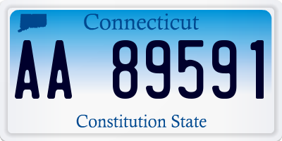 CT license plate AA89591
