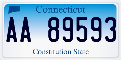 CT license plate AA89593