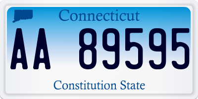 CT license plate AA89595