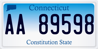 CT license plate AA89598