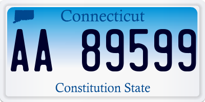 CT license plate AA89599