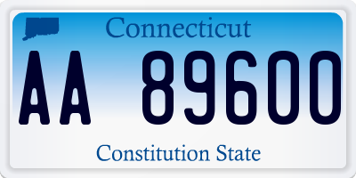 CT license plate AA89600