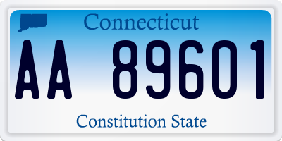 CT license plate AA89601