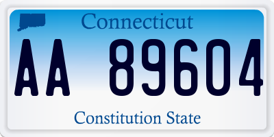 CT license plate AA89604