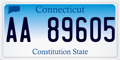 CT license plate AA89605