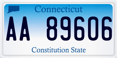 CT license plate AA89606