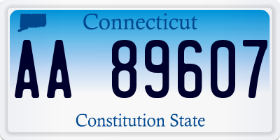 CT license plate AA89607