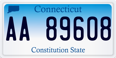 CT license plate AA89608