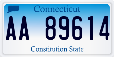 CT license plate AA89614