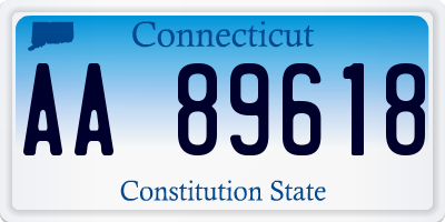 CT license plate AA89618
