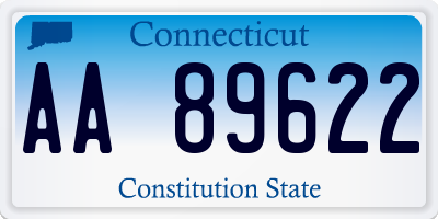 CT license plate AA89622