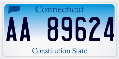 CT license plate AA89624