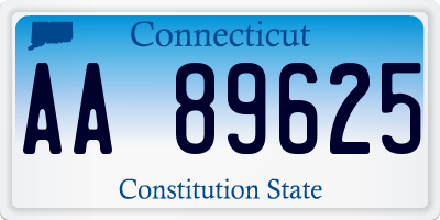 CT license plate AA89625