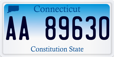 CT license plate AA89630