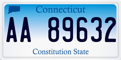 CT license plate AA89632