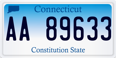 CT license plate AA89633