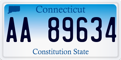 CT license plate AA89634