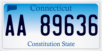 CT license plate AA89636