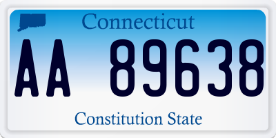 CT license plate AA89638