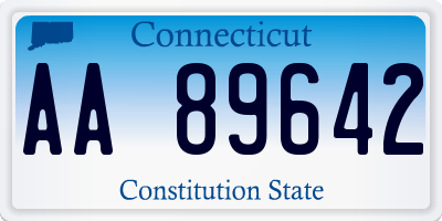 CT license plate AA89642