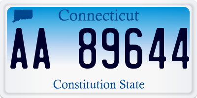 CT license plate AA89644