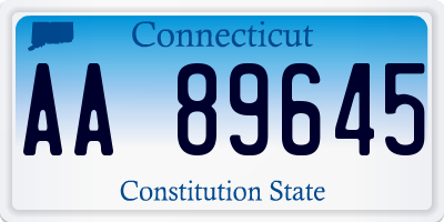 CT license plate AA89645