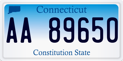 CT license plate AA89650