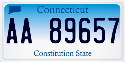CT license plate AA89657