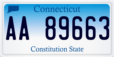 CT license plate AA89663