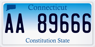 CT license plate AA89666