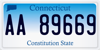 CT license plate AA89669