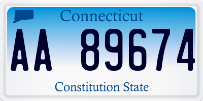 CT license plate AA89674